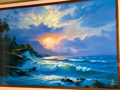 Framed DeShazo Artist’s Proof Seascape Print — AP 19/75