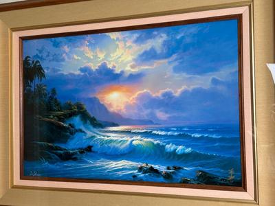Framed DeShazo Artist’s Proof Seascape Print — AP 19/75