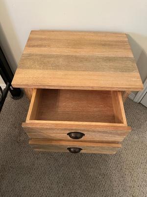 Two-Drawer Wooden Nightstand
