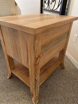 Two-Drawer Wooden Nightstand
