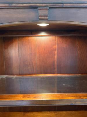 Hekman Wooden Bookcase with Drawers & Touch Lighting