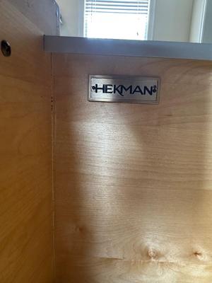 Hekman Wooden Bookcase with Drawers & Touch Lighting