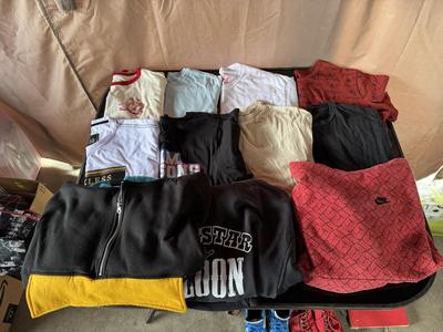 A VARIETY OF SHIRTS, HOODIE AND JEANS