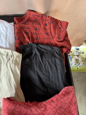 A VARIETY OF SHIRTS, HOODIE AND JEANS