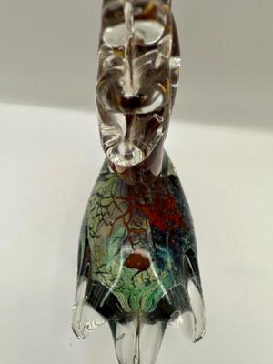 Colorful Art Glass Pelican Sculpture
