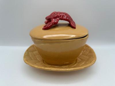 Lobster Ceramic Serving Set – Platter, 6 Plates & Covered Dish