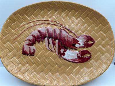 Lobster Ceramic Serving Set – Platter, 6 Plates & Covered Dish