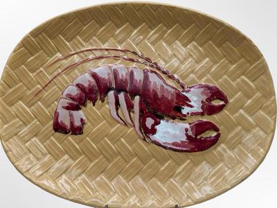 Lobster Ceramic Serving Set – Platter, 6 Plates & Covered Dish