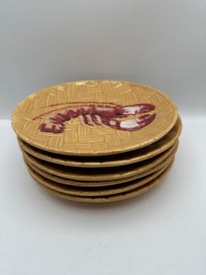Lobster Ceramic Serving Set – Platter, 6 Plates & Covered Dish