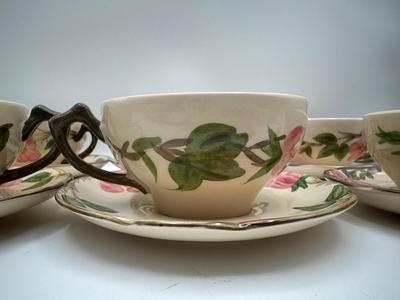 Franciscan Desert Rose — Dessert Plates, Cups & Saucer