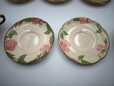 Franciscan Desert Rose — Dessert Plates, Cups & Saucer