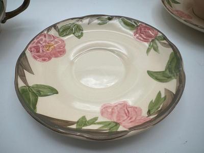 Franciscan Desert Rose — Dessert Plates, Cups & Saucer