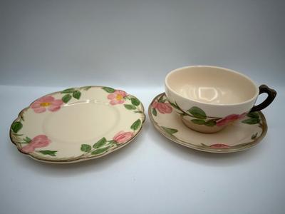 Franciscan Desert Rose — Dessert Plates, Cups & Saucer
