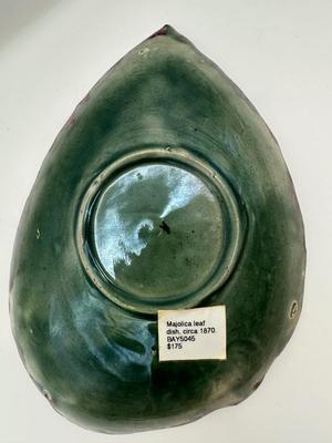 Antique Majolica Leaf Dish, Circa 1870