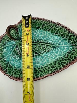 Antique Majolica Leaf Dish, Circa 1870