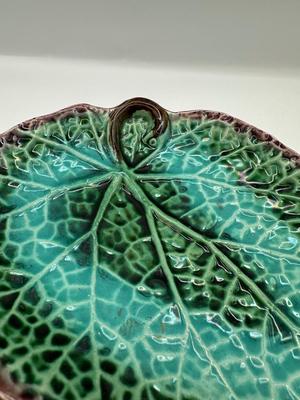 Antique Majolica Leaf Dish, Circa 1870