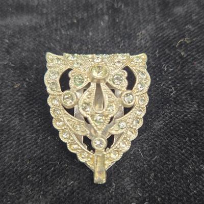 LOT 6J: Antique Cut Glass Buttons, Fur Clips, and Shoe Clips