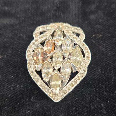LOT 6J: Antique Cut Glass Buttons, Fur Clips, and Shoe Clips