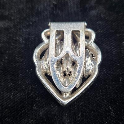 LOT 6J: Antique Cut Glass Buttons, Fur Clips, and Shoe Clips