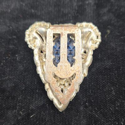 LOT 6J: Antique Cut Glass Buttons, Fur Clips, and Shoe Clips