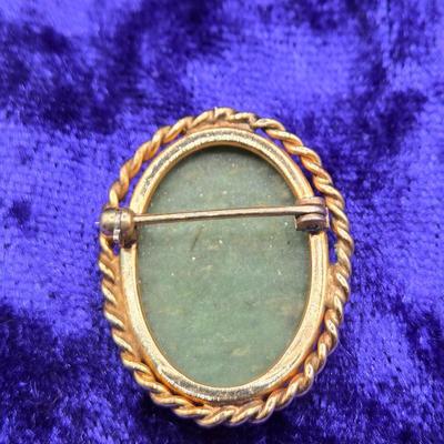 LOT 12J: Italian Mosaic Brooch & Necklace, Enamel Brooch, Czechoslovakian Brooch, and More