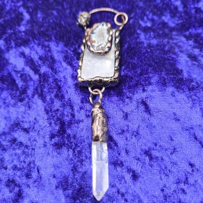 LOT 14J: Artisan Crystal, Druzy, and Gemstone Pendants