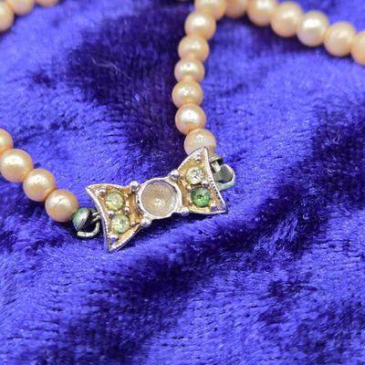 LOT 15J: Assorted Faux Pearl Necklaces, Vintage Pearl Bracelet, and Earrings