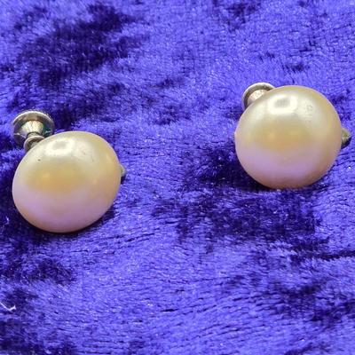 LOT 15J: Assorted Faux Pearl Necklaces, Vintage Pearl Bracelet, and Earrings