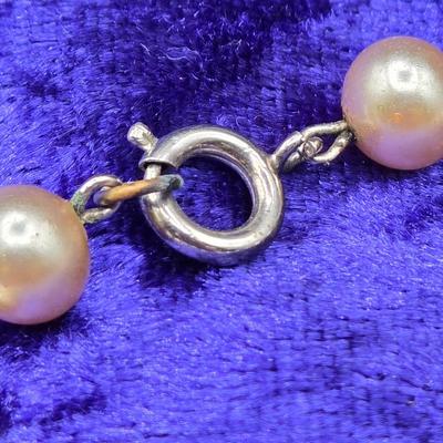 LOT 15J: Assorted Faux Pearl Necklaces, Vintage Pearl Bracelet, and Earrings