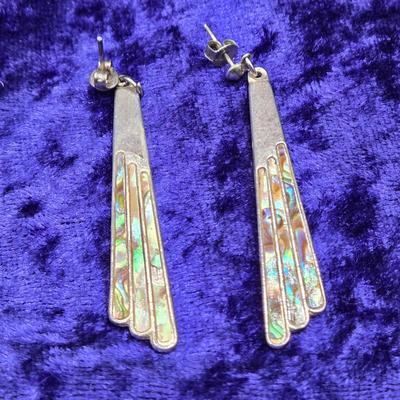 LOT 17J: Variety of Earrings Including One Pair of Abalone