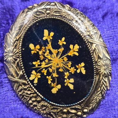 LOT 19J: Gemstone Foo Dog Pendant, Antique Czech Glass Brooch, and More