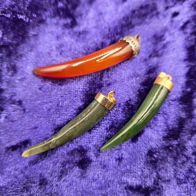 LOT 20J: Variety of Pendants Including Italian Horns, Butterfly Wing, Turtle, and More
