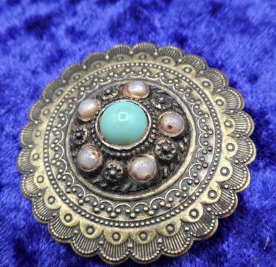 LOT 21J: Two Scarab Bracelets, Opal Stick Pin, and More
