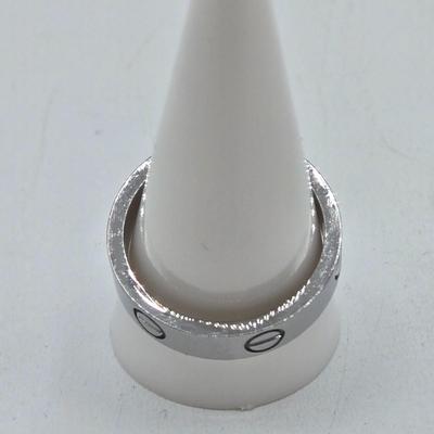 LOT 23J: 18K White Gold Cartier 750 love Wedding Band/ Size 9/ 4,2 Grams