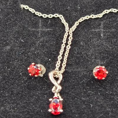 LOT 24J: Two 925 Silver Necklace and Earrings Sets