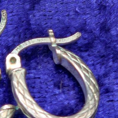 LOT 30J: Multiple Pairs of Sterling Hoop Earrings / 18.1 grams