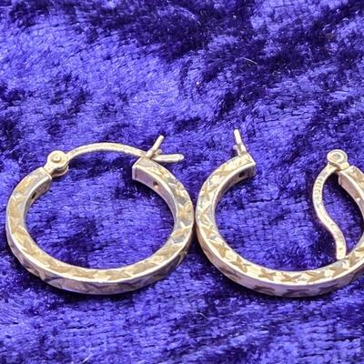 LOT 30J: Multiple Pairs of Sterling Hoop Earrings / 18.1 grams