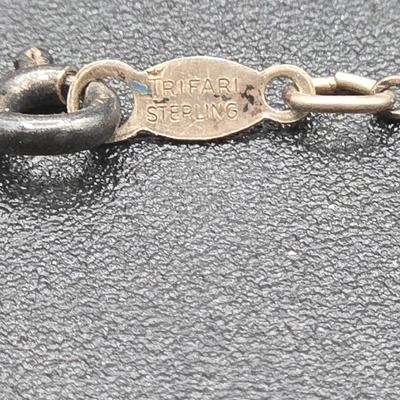 LOT 33J: 925 Israel 18 Inch Chain with Star Charm, 17.5 Inch 925 Bolo Link Chain, and 15 Inch Sterling Chain with Cube Charm/ 25.3 gtw