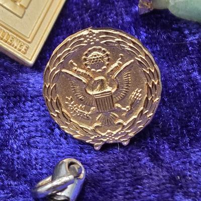 LOT 42J: Collection of Tie Clips, Tack Pins, Cuff Links, Buttons, Money Clips, and More
