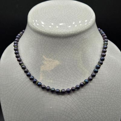 LOT 48J: Beautiful Purple and Black Beaded Jewelry
