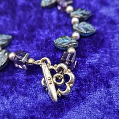 LOT 48J: Beautiful Purple and Black Beaded Jewelry