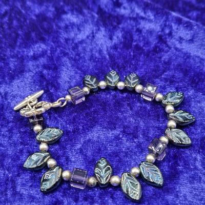 LOT 48J: Beautiful Purple and Black Beaded Jewelry