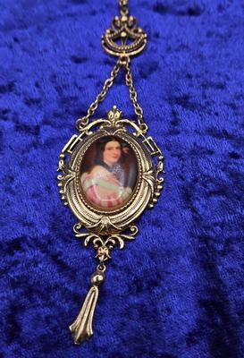 LOT 52J: Assortment of 14-24 Inch Goldtone Necklaces, Trifari Necklace, and Limoges Pill Box