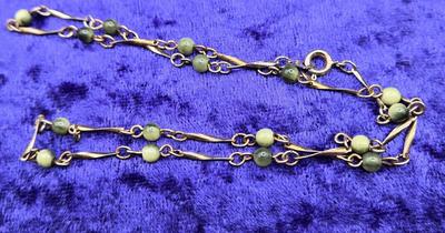 LOT 53J: Vintage Wire Scroll Work 18 Inch Necklace & Pin with Teal Stones, Elephant Pin, Palm Tree Pin, Leaf Pins, and More