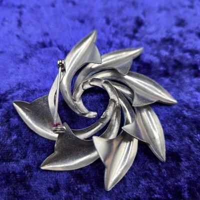LOT 55J: Beautiful Blue Brooches Including Ceramic Flower, Delfts, and More