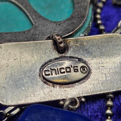 LOT 56J: Assortment of Necklaces ranging 16-34 Inches Including Blue Chicos Pendant Necklace and Various Other Colors and Styles,