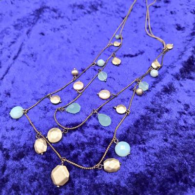 LOT 56J: Assortment of Necklaces ranging 16-34 Inches Including Blue Chicos Pendant Necklace and Various Other Colors and Styles,