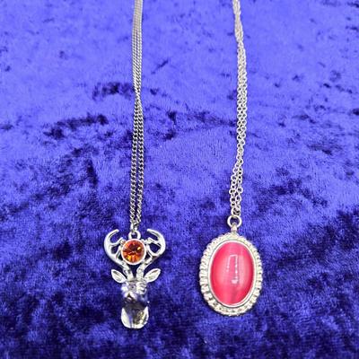 LOT 56J: Assortment of Necklaces ranging 16-34 Inches Including Blue Chicos Pendant Necklace and Various Other Colors and Styles,