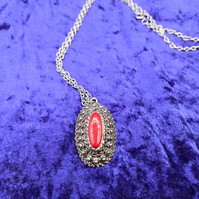LOT 56J: Assortment of Necklaces ranging 16-34 Inches Including Blue Chicos Pendant Necklace and Various Other Colors and Styles,