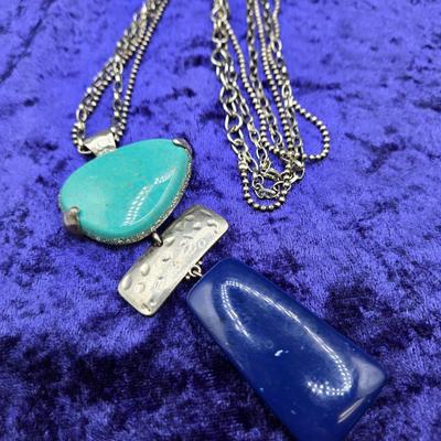 LOT 56J: Assortment of Necklaces ranging 16-34 Inches Including Blue Chicos Pendant Necklace and Various Other Colors and Styles,